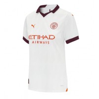 Camiseta Manchester City Ruben Dias #3 Segunda Equipación Replica 2023-24 para mujer mangas cortas